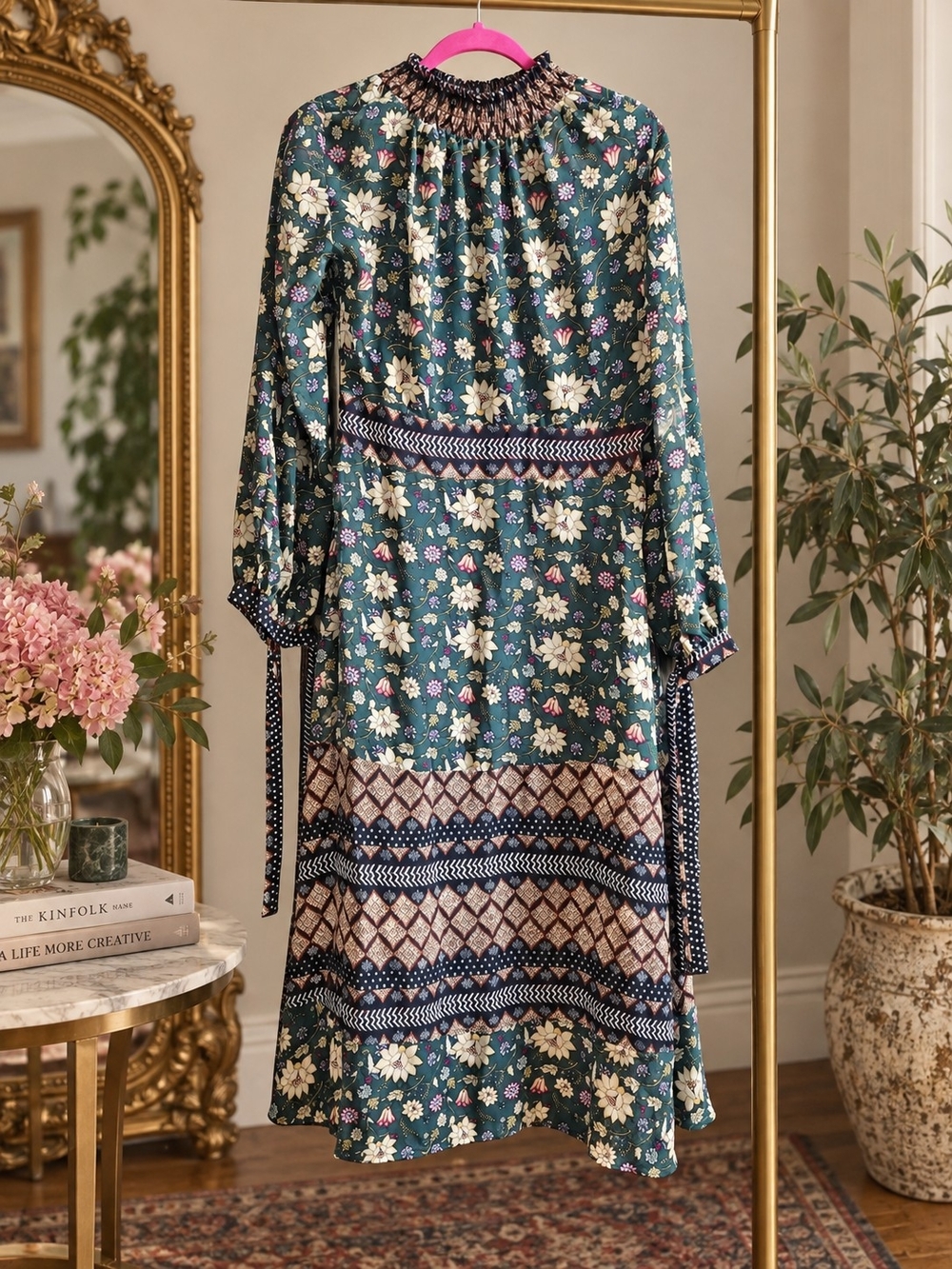 Signature Studio Boho Floral Mixed Print Maxi Dress Size S